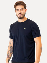Camiseta Lacoste Plain Croc Trainning Poliéster Azul Marinho