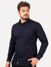 Camisa Original Penguin Masculina Regular Tricoline Bordado Azul Marinho