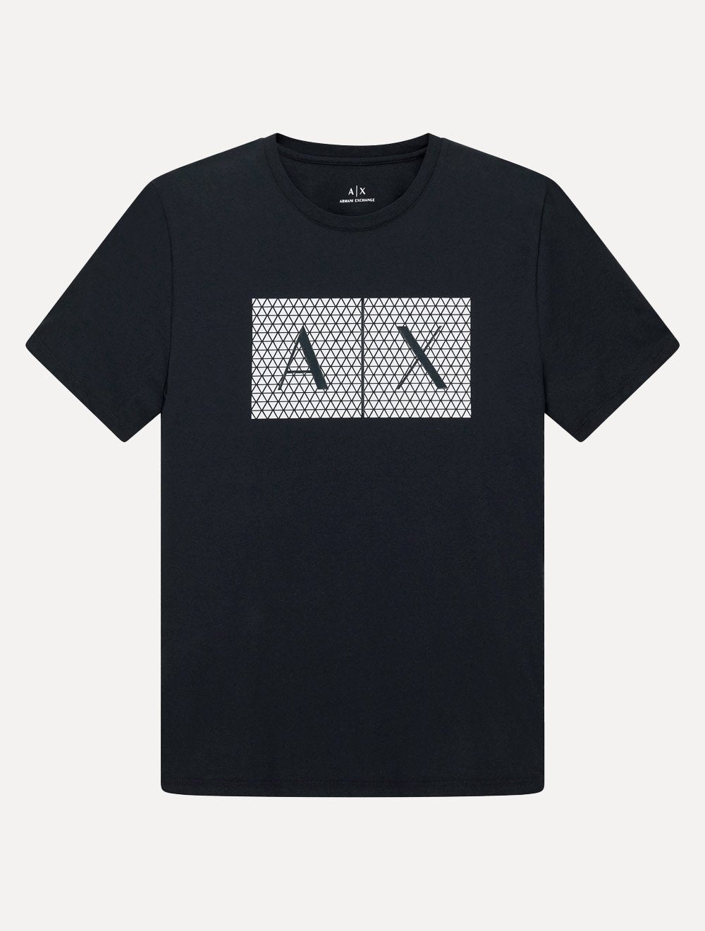 Camiseta Armani Exchange Masculina Slim Fit com Logo Gráfico Azul Marinho