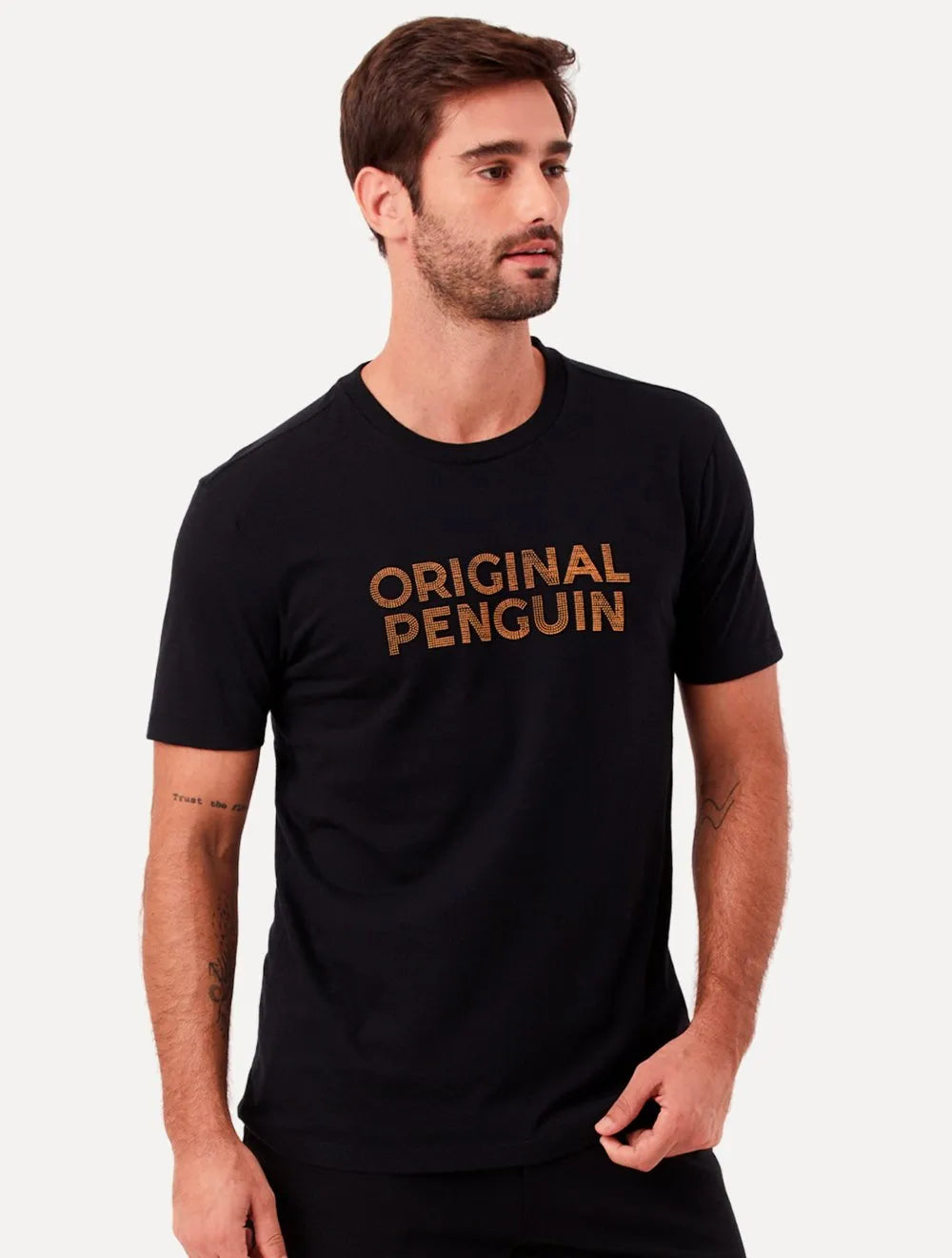 Camiseta Original Penguin Masculina Regular Logo Points Preta
