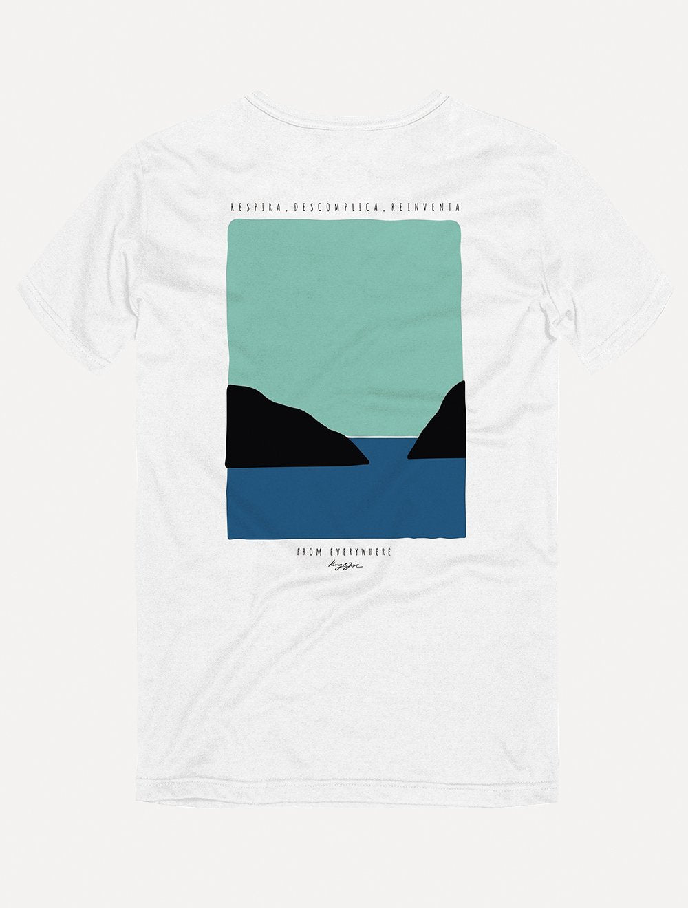 Camiseta King & Joe Masculina Slim Respira Off-White