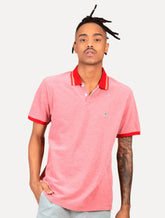 Polo Original Penguin Masculina Piquet Friso Patch Vermelho Mescla