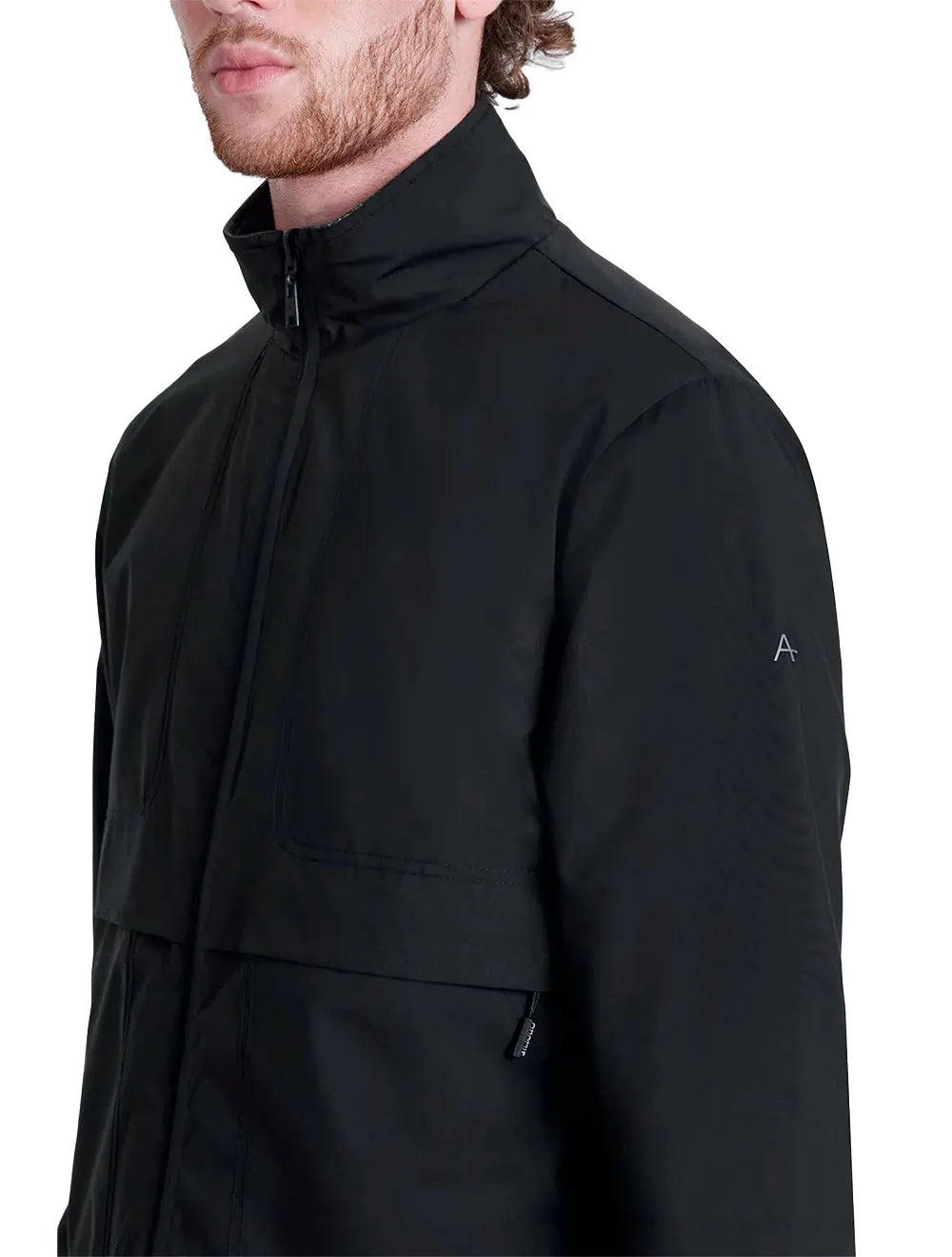 Jaqueta Aramis Masculina Nylon Dupla Face Flat Liquid Repeller Preta