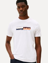 Camiseta Tommy Hilfiger Masculina Colour Block Graphic Branca