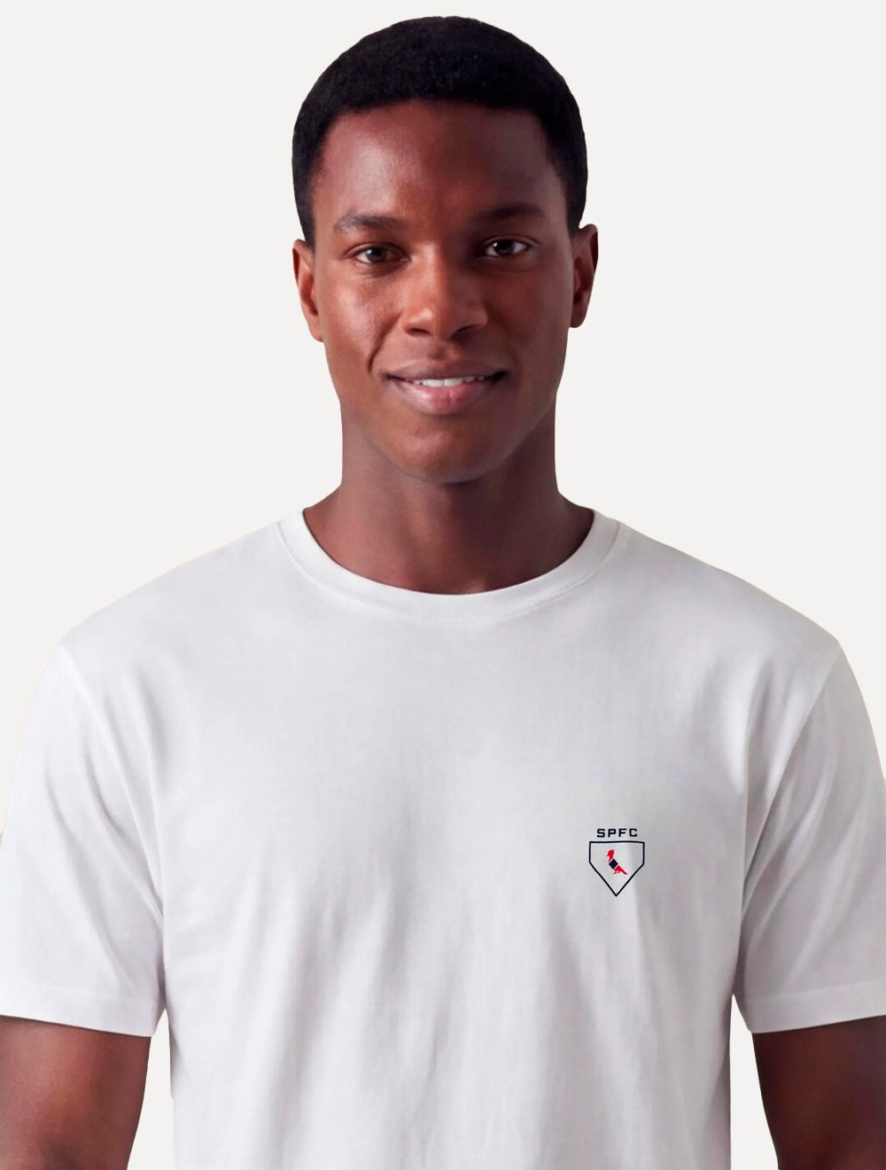 Camiseta Reserva Masculina SPFC Chest Minimalist Branca