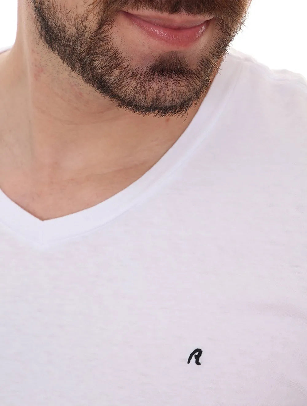 Camiseta Replay Masculina R Basic V-Neck Branca