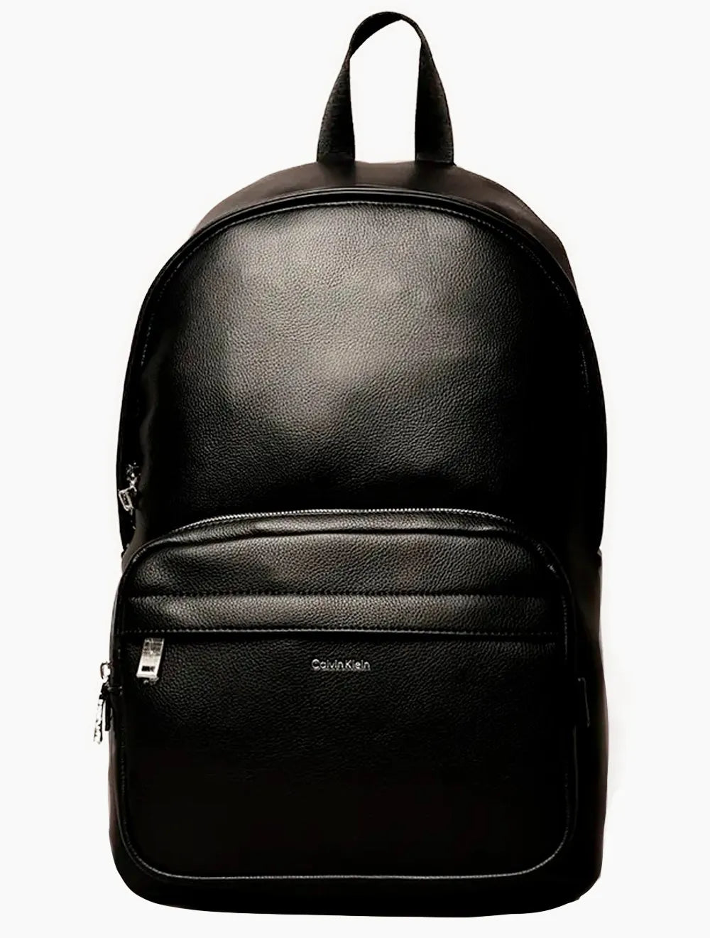Mochila Calvin Klein Arredondada PU Silk Logo Preta