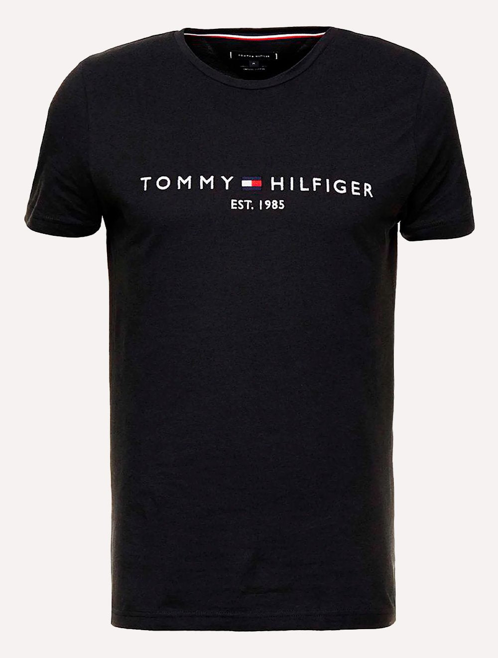 Kit Camisetas Tommy Hilfiger | Masculina Core/Stack Logo Azul Marinho/Preta