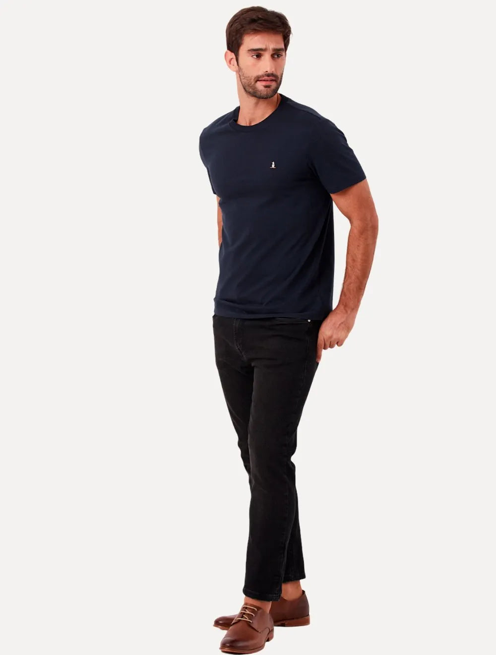 Camiseta Original Penguin Masculina Regular Lisa Color Azul Marinho