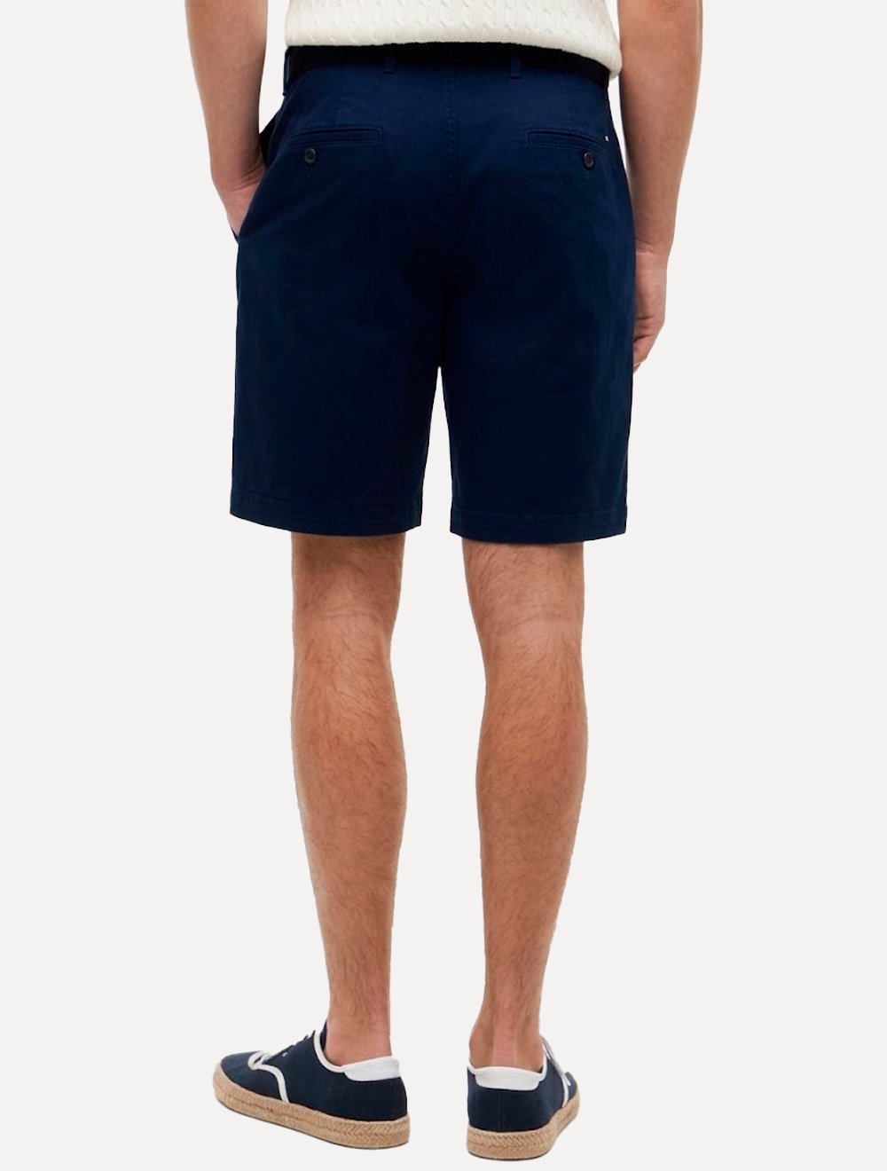 Bermuda Tommy Hilfiger Masculina de Sarja Denton Azul Marinho