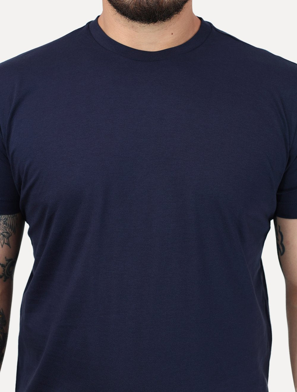 Camiseta K&J Black Masculina Slim Pima Cotton Premium Azul Marinho