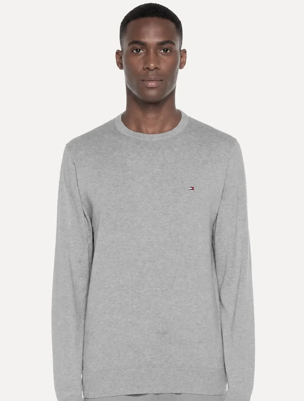Suéter Tommy Hilfiger Masculino Signature Crewneck Cinza