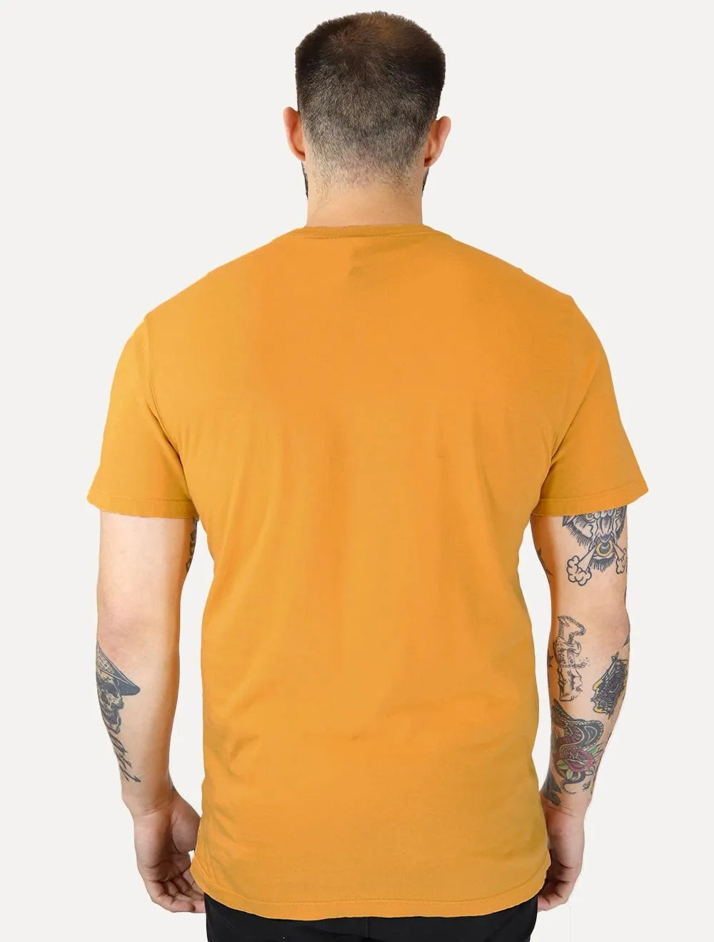 Camiseta Tommy Jeans Masculina Linear Gel Mostarda