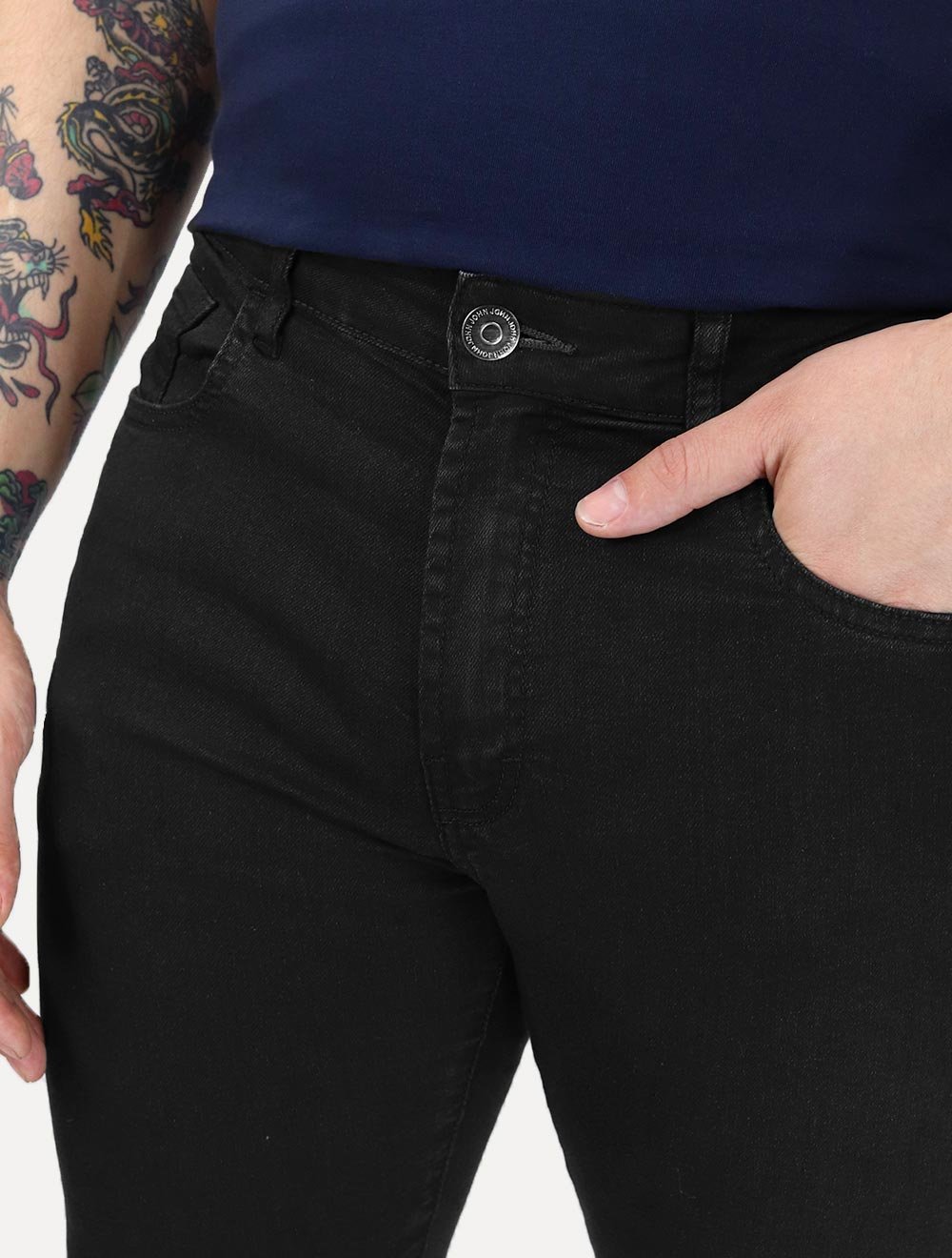 Calça John John Jeans Masculina Skinny Low Omaha Black Escuro