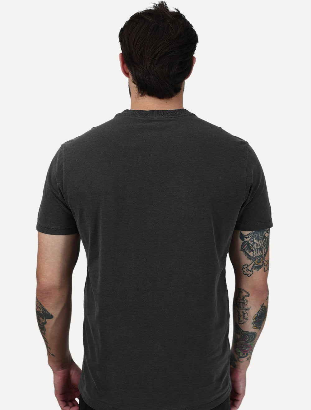 Camiseta Ellus Masculina Cotton Washed Coyote Cinza Escuro