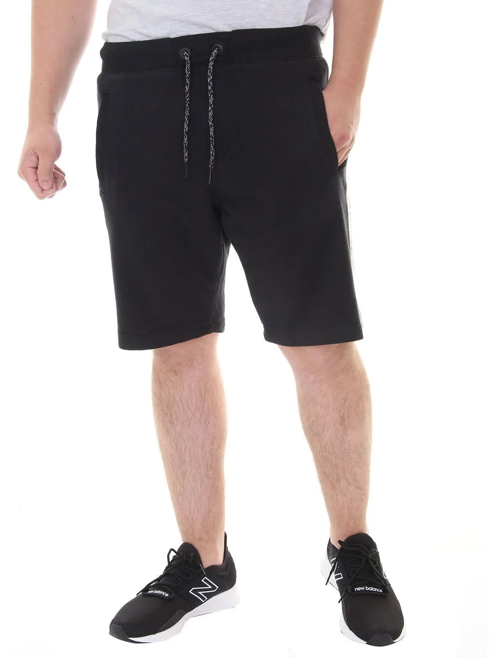 Bermuda Aeropostale Masculina Moletom Side Sash 87 Preta