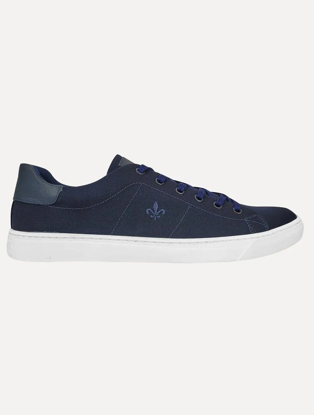 Tênis Dudalina Masculino SL Lona Mistral Napa Logo Azul Marinho