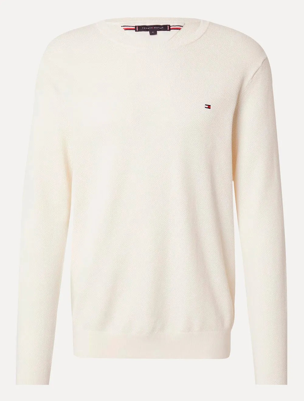 Suéter Tommy Hilfiger Masculino Essential C-Neck Structured Off White