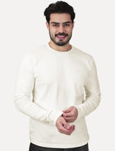 Camiseta K&J Masculina Manga Longa Premiun Suedine Egípcio Off White