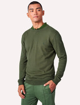 Suéter Reserva Masculino Tricot Basico Gola Careca Verde Militar