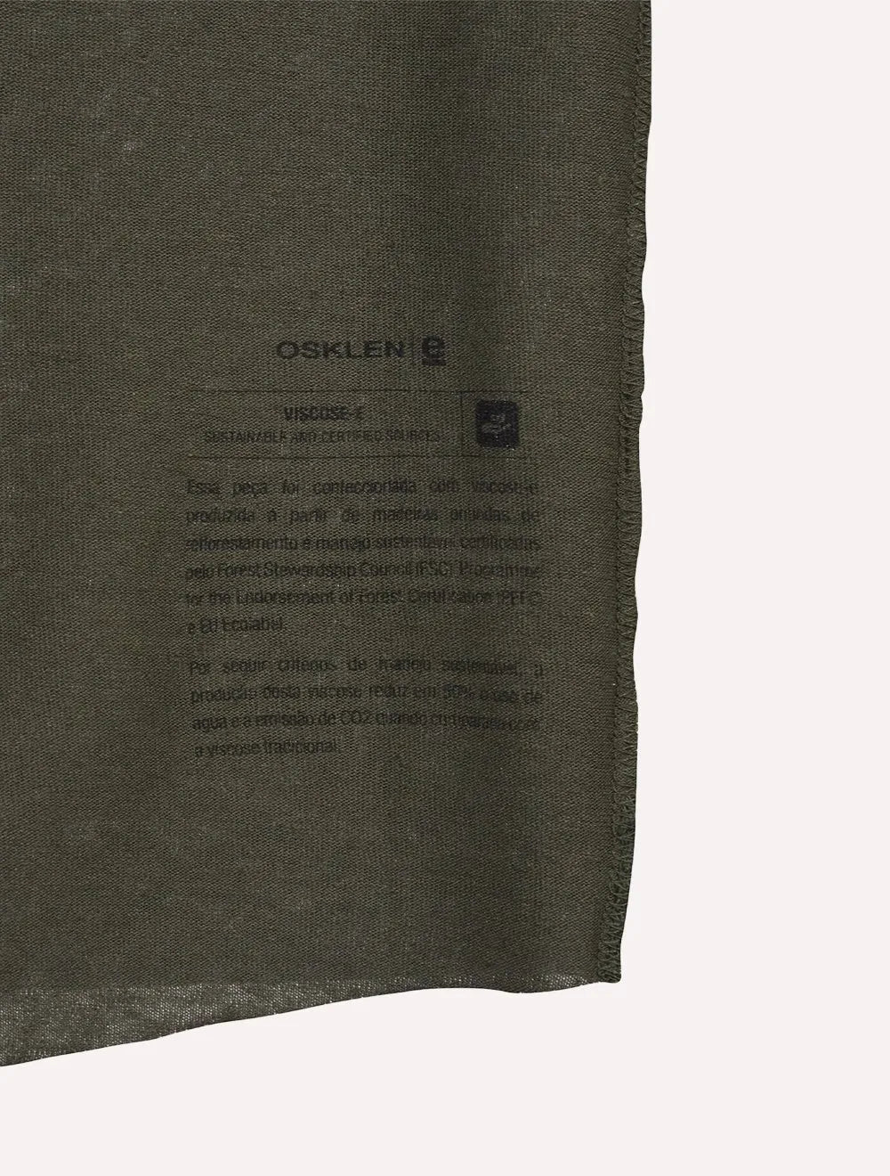 Camiseta Osklen Masculina Regular Instituto Burle Marx Verde Escuro