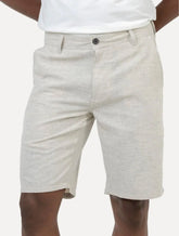 Bermuda King & Joe Masculina Slim Casual Soft Colors Cinza Claro