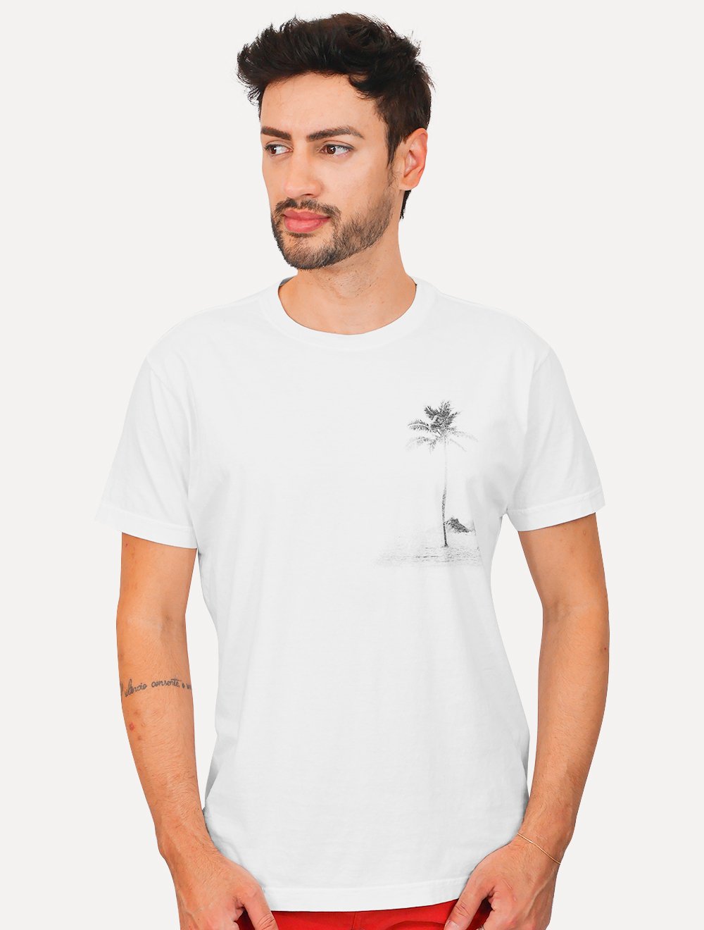 Camiseta Osklen Masculina Regular Stone Rio Postcard Branca