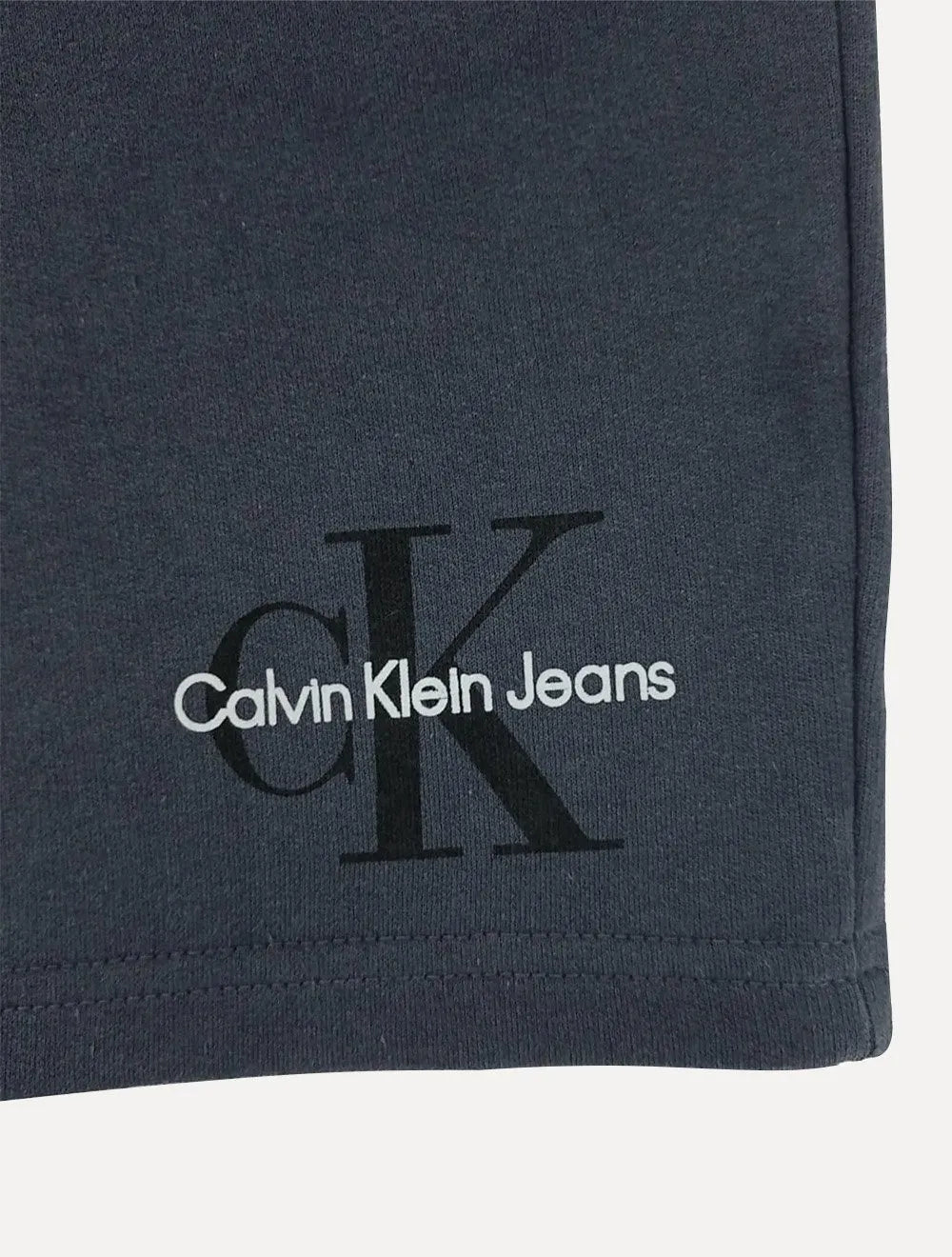 Bermuda Calvin Klein Jeans Moletom Masculina RE Issue Azul Marinho