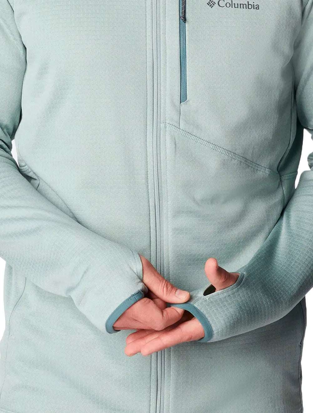 Jaqueta Columbia Fleece Park View Full Zip Verde Claro