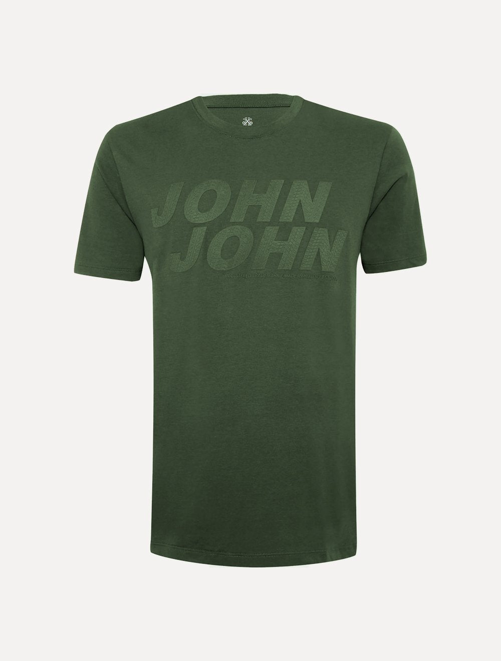 Camiseta John John Masculina Regular Fit Rubber Track Verde Militar