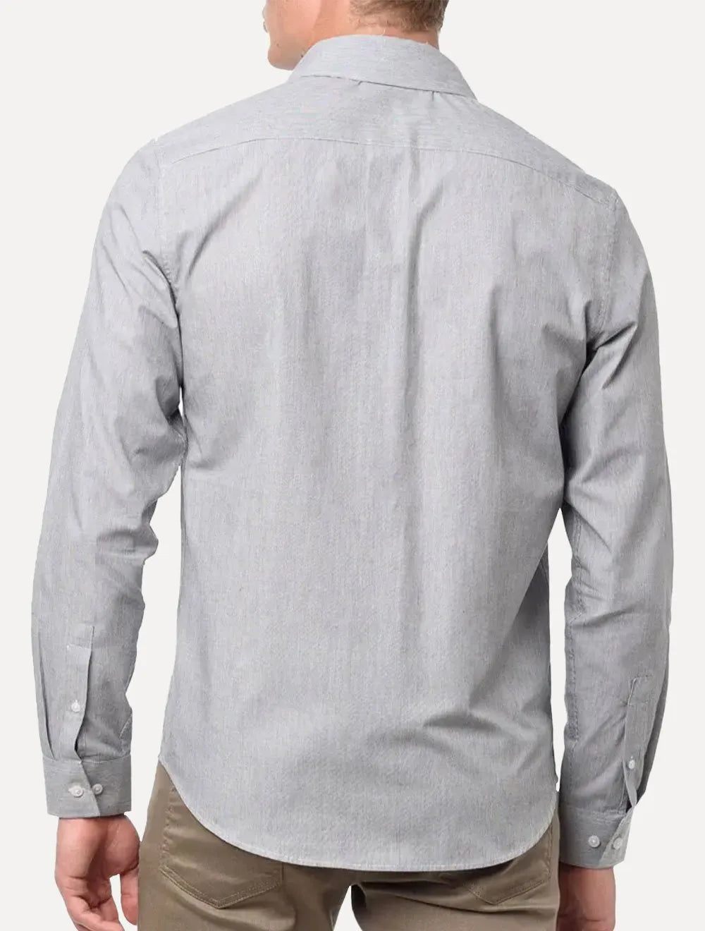 Camisa Calvin Klein Masculina Regular Fit Micro Stripes Preta