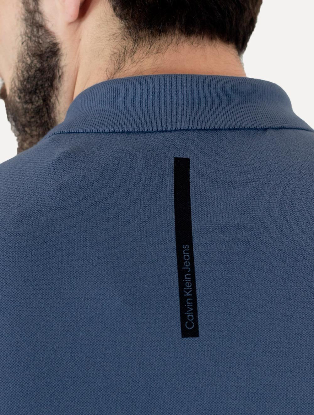 Polo Calvin Klein Jeans Masculina Piquet Regular Fit Re Issue Indigo
