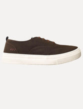 Tênis Aeropostale Masculino Casual Lona Baixo A87 Bordado Marrom Café
