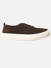 Tênis Aeropostale Masculino Casual Lona Baixo A87 Bordado Marrom Café