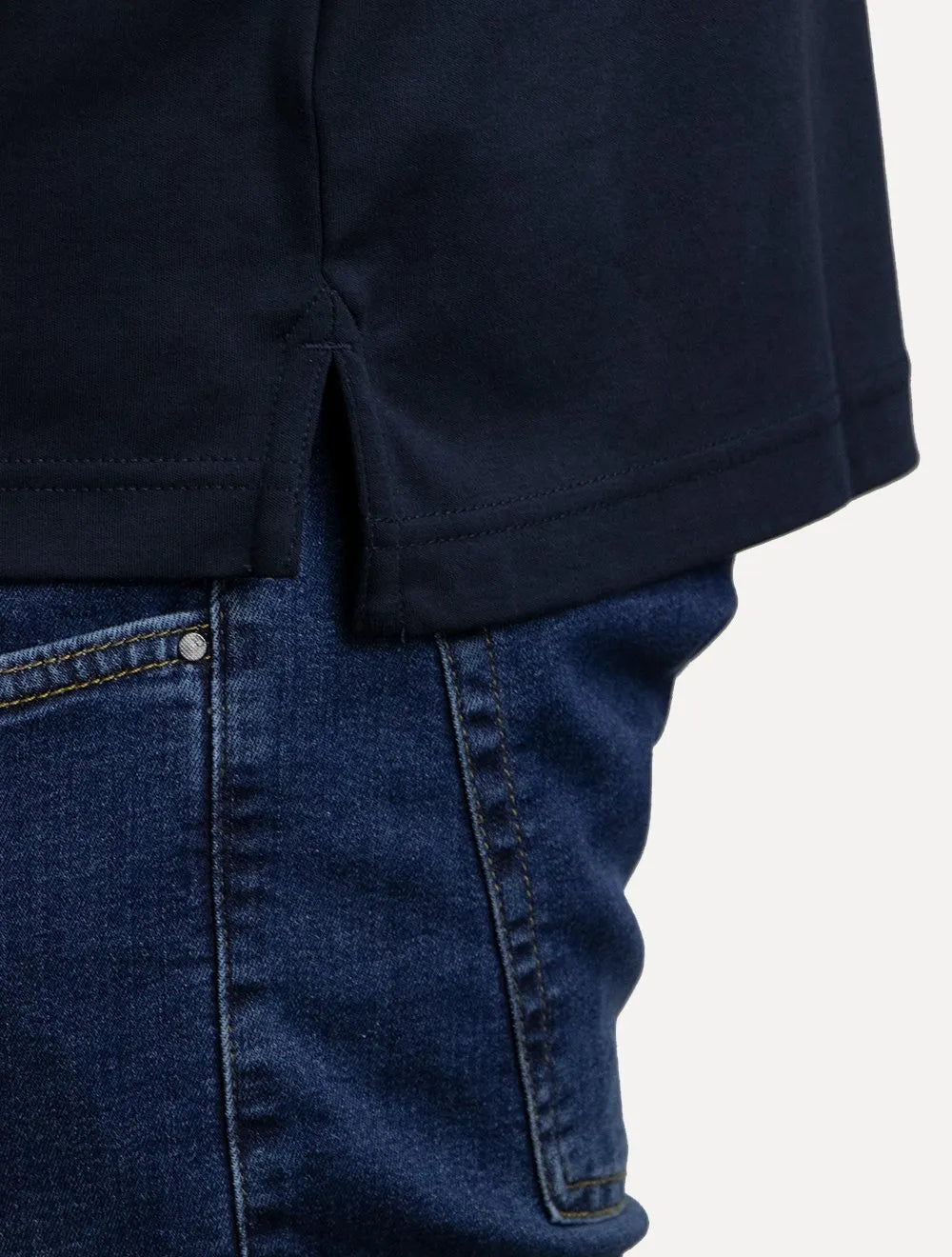 Polo Tommy Hilfiger Masculina Malha Liquid Cotton Essential Azul Marinho