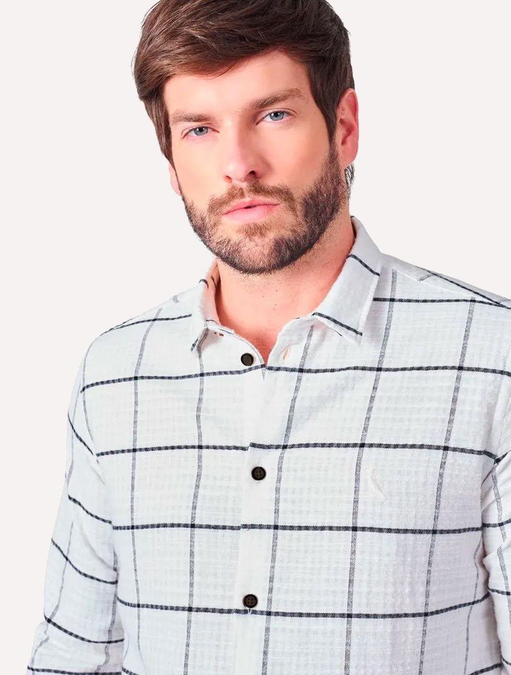 Camisa Reserva Masculina Xadrez Speedy Check Off-White