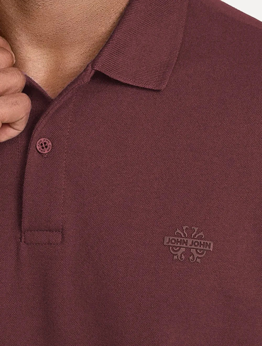 Polo John John Masculina Light Transfer Vinho
