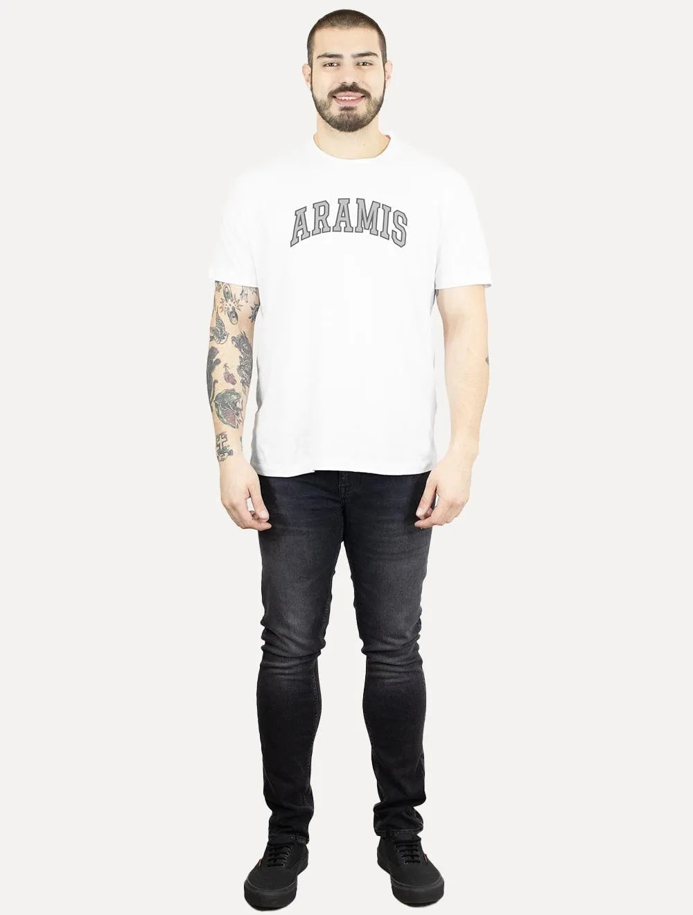Camiseta Aramis Masculina Regular New College Branca