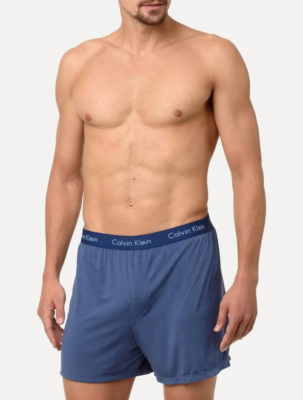 Cueca Calvin Klein Samba Canção Modal Logo Navy Azul Médio 1UN