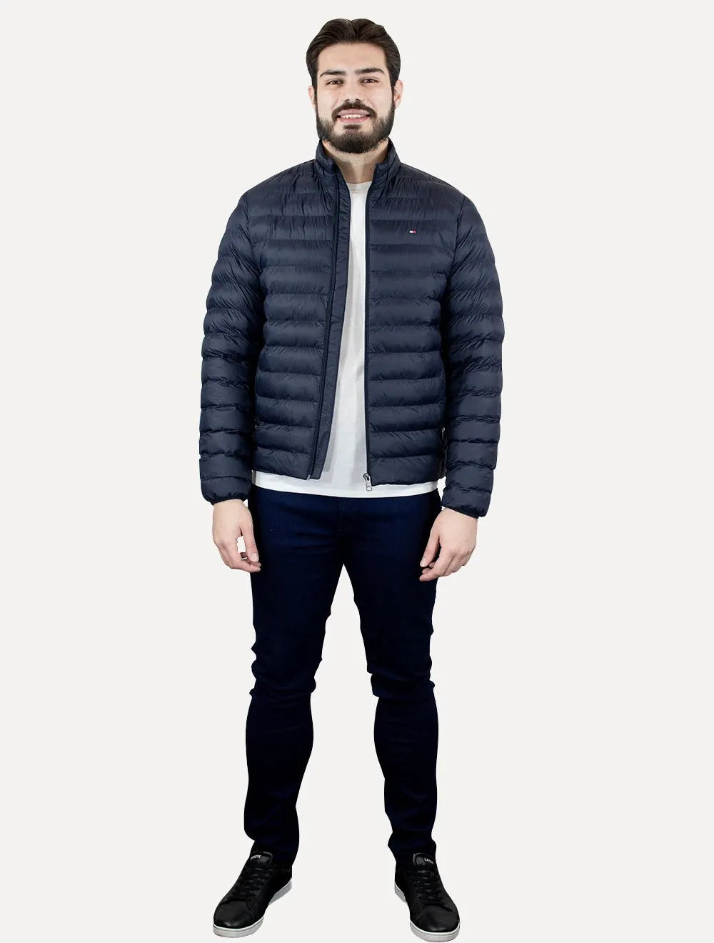 Jaqueta Tommy Hilfiger Core Packable Recycled Azul Marinho