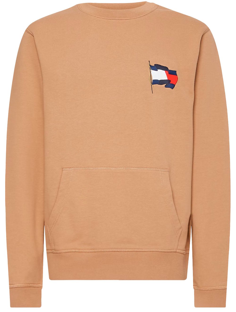 Moletom Tommy Hilfiger Masculino Motion Flag Taped Cáqui