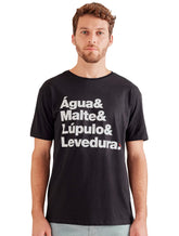 Camiseta Reserva Masculina Estampada Receita Cerveja Preta