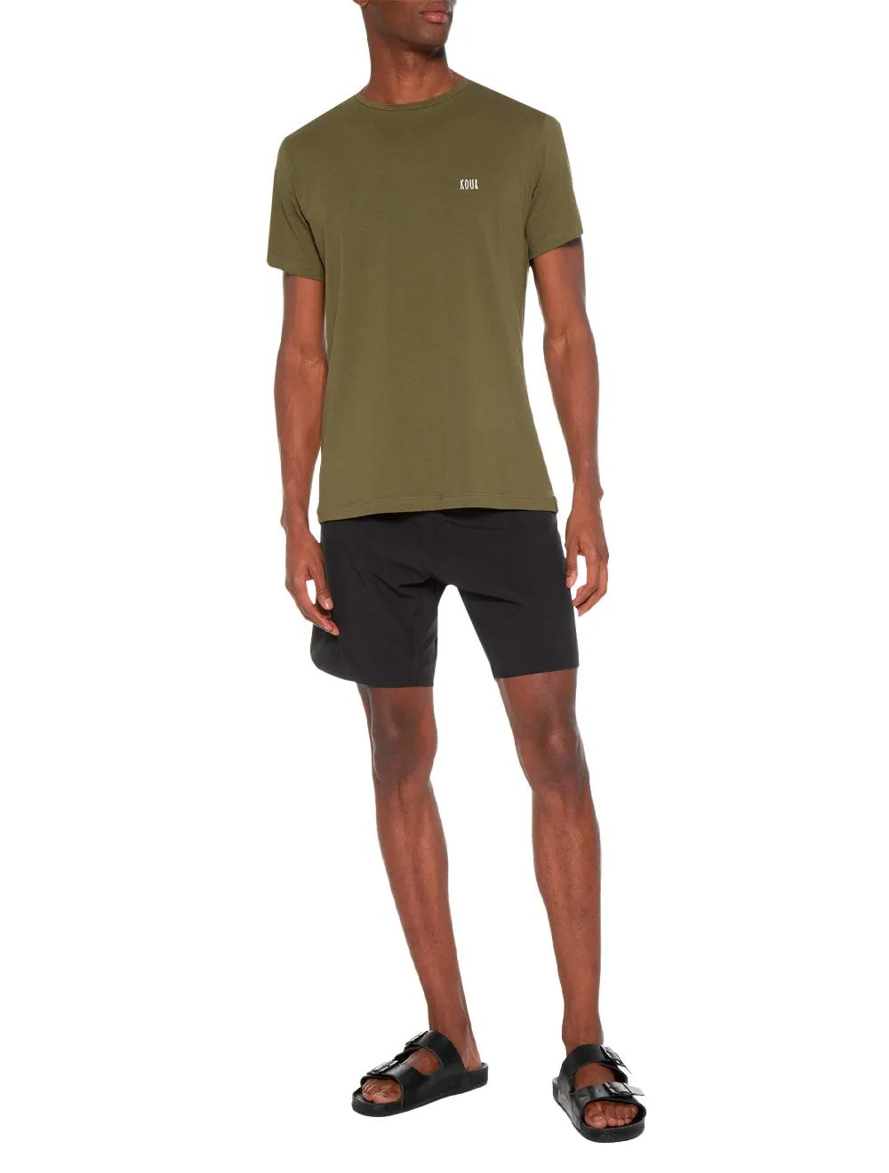 Bermuda Reserva Masculina D'Água Beachwear Lisa Preta