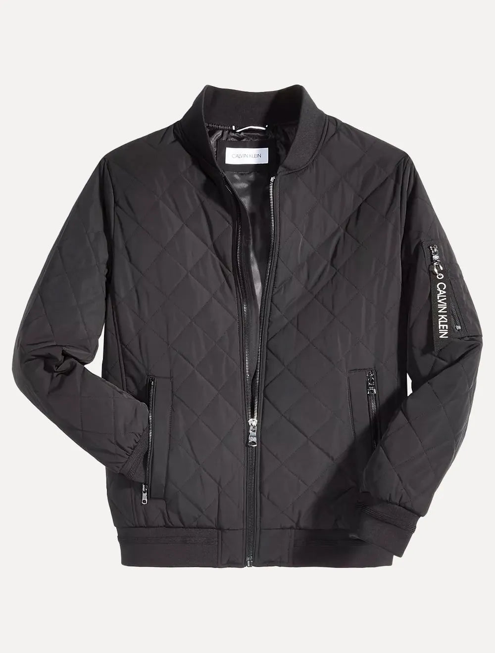 Jaqueta Calvin Klein Bomber CK Zip Preta