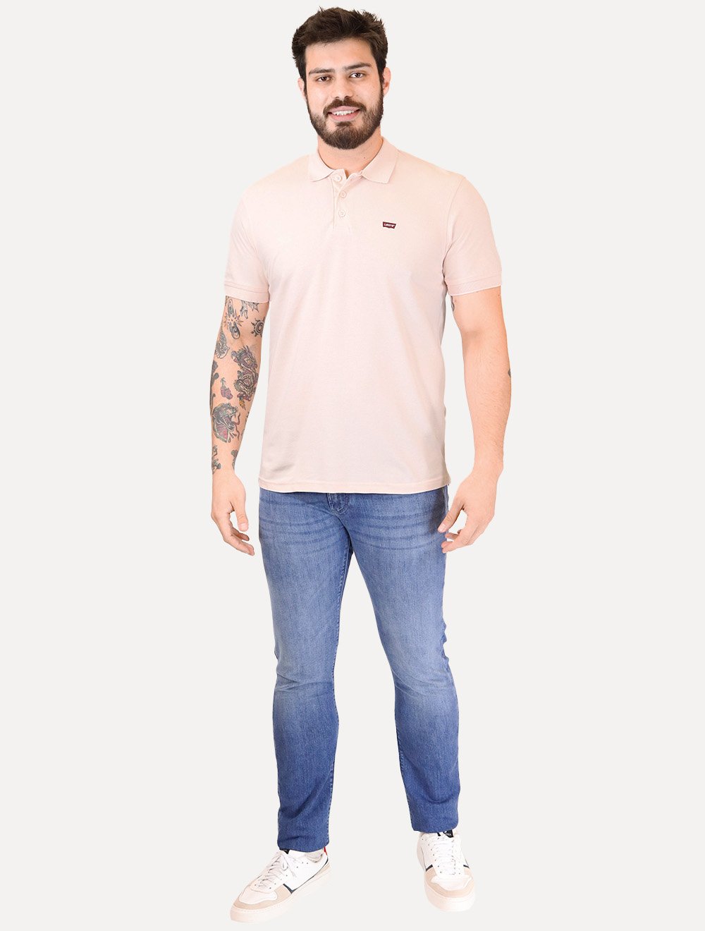 Polo Levis Masculina Housemark Salmão Claro
