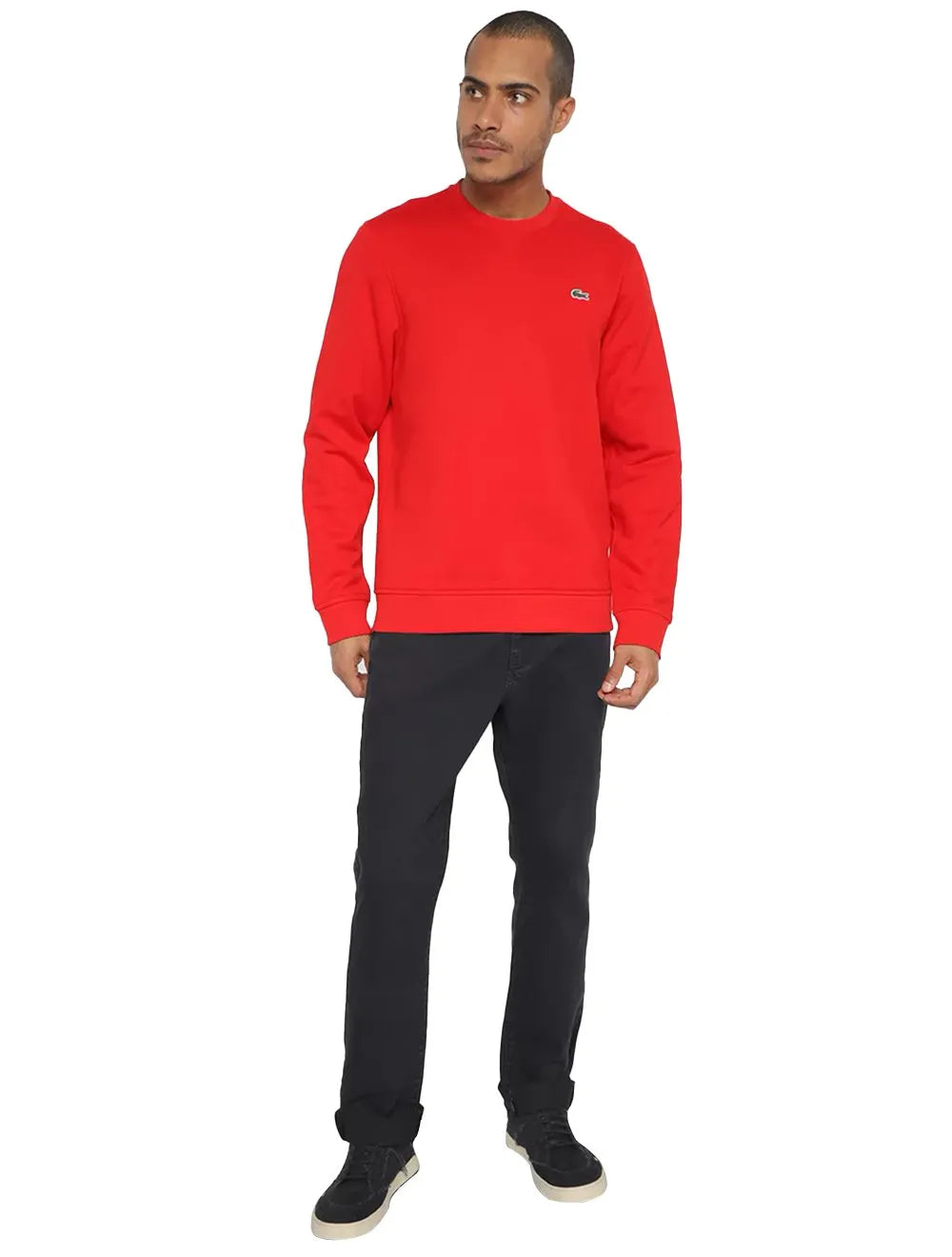 Moletom Lacoste Masculino Sport Crewneck Fleece Vermelho