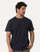 Camiseta Columbia Masculina Basica Logo Bordado Azul Marinho