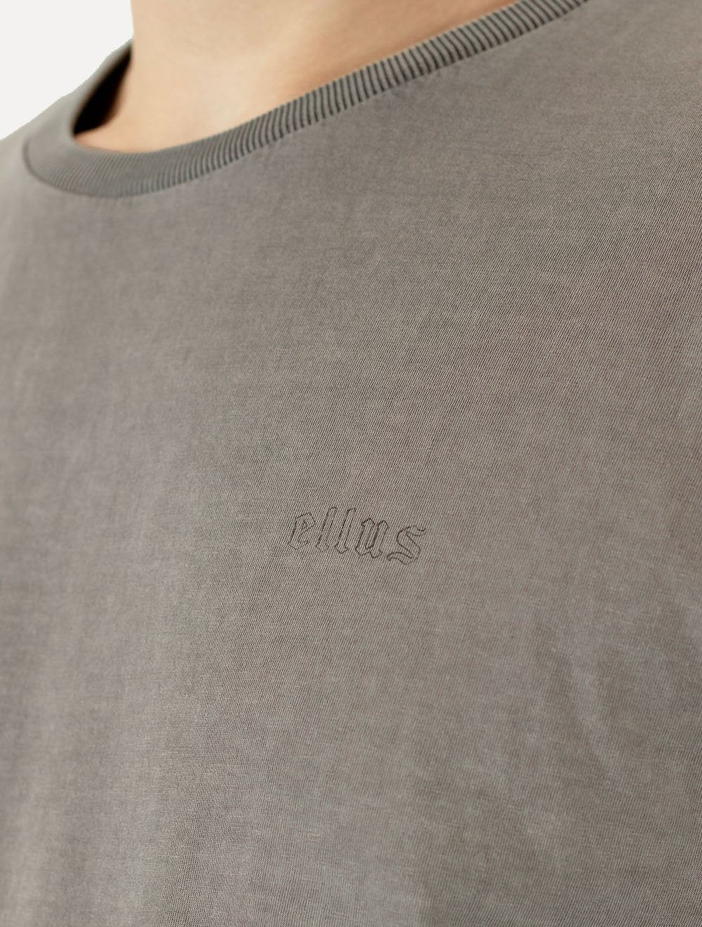 Camiseta Ellus Masculina Cotton Fine Grunge Gothic Classic Cinza Médio