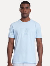 Camiseta Aramis Masculina Estampa Logo Rabisco Azul Claro