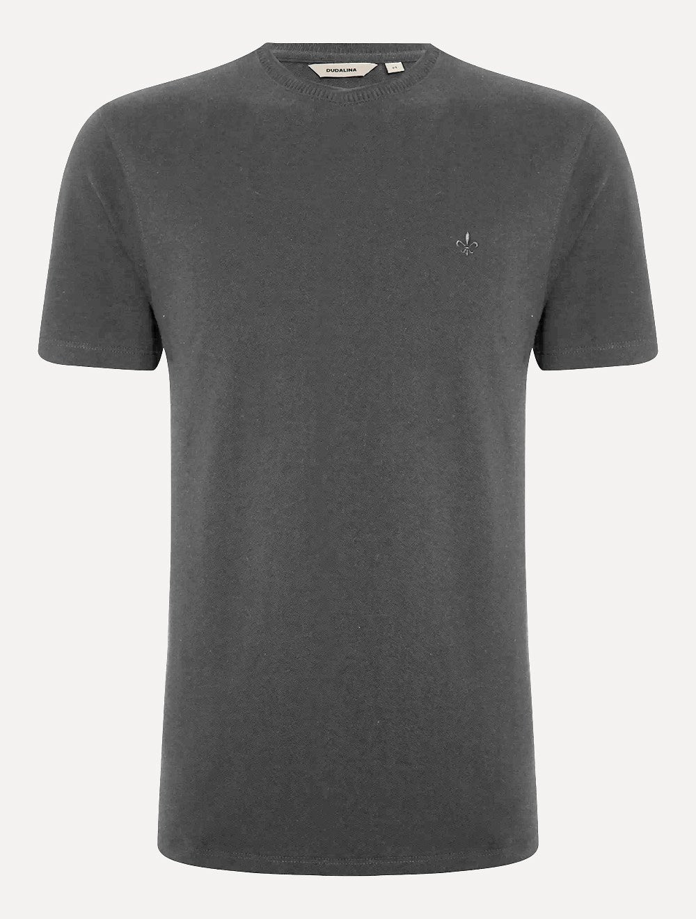 Camiseta Dudalina Regular Piquet Retilinea Cinza Escuro